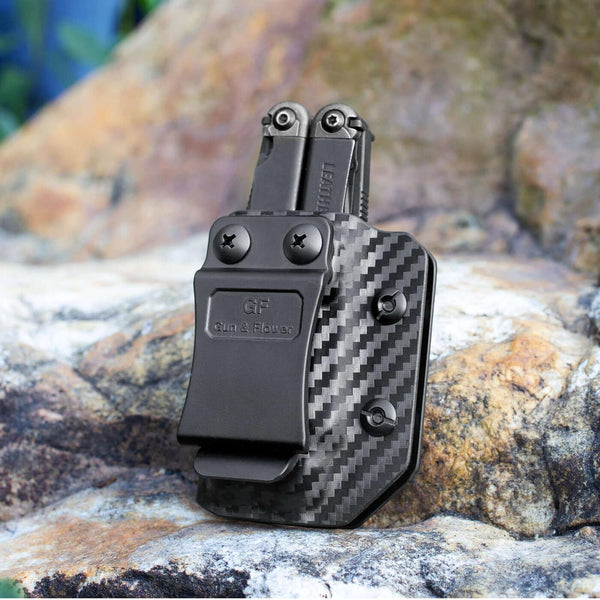 Carbon Fiber Kydex Multitool Sheath for LEATHERMAN WAVE & WAVE + PLUS/REBAR/SURGE HEAVY DUTY/SKELETOOL Multi Tool Pouch