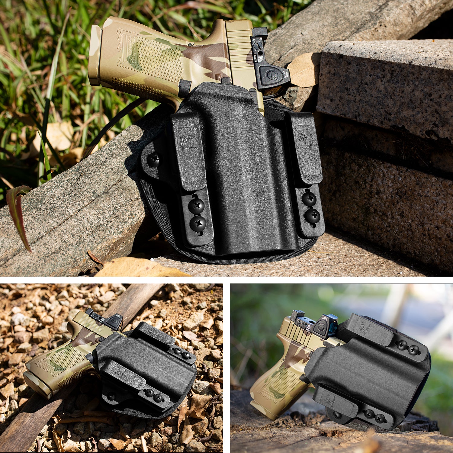 Universal Hybrid Kydex&Nylon IWB Holster Fits 150 Guns for 9mm Pistols