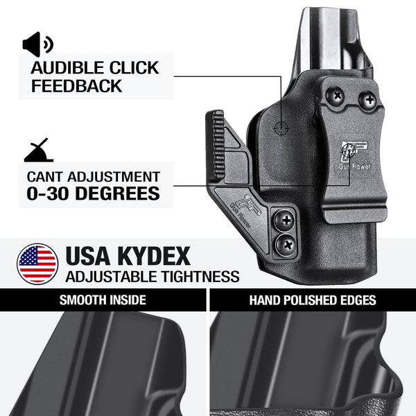 Glock 43/43X Kydex IWB Holster with Claw | Gun & Flower