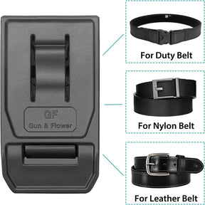 Universal Polymer Belt Clip for Holsters Magazine Pouches and Attachments Outside Waistband Carry Gun Accessoires Adjustable Belt Loop Attachment