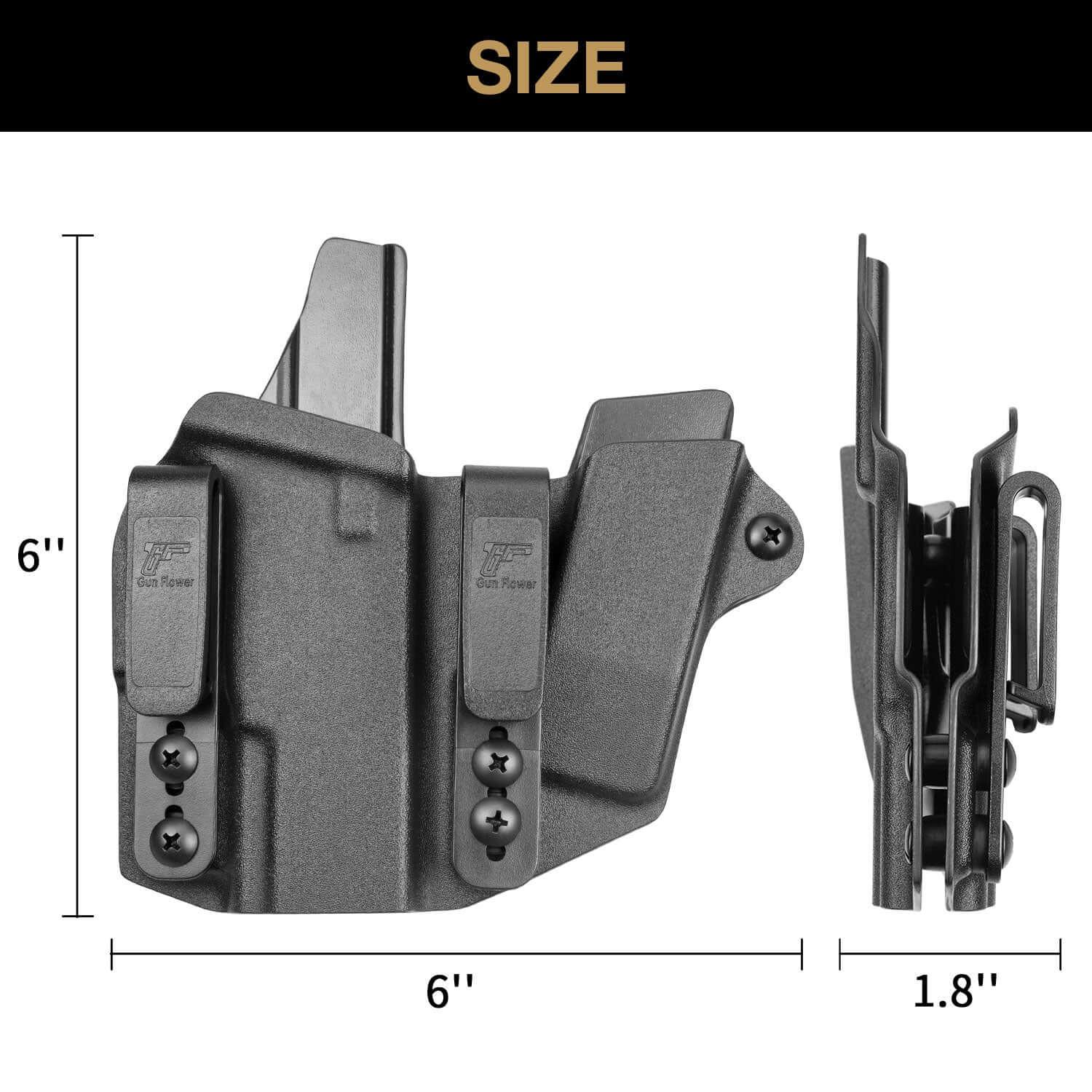 IWB Kydex Sidecar Holsters with Mag Pouch for Taurus G2C/ G3C, G2 PT111/PT140 Trigger Guard Red Dot Optics cut | Gun & Flower