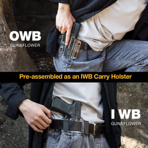 IWB&OWB Convertible Clear Holster with Lips Printing for Glock 17/19/22/23/31/32/45 Cool holstres for Women