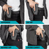 Outside Waistband Carry Paddle Holster for Taurus TH9C TH9 Level II Retention with Index Finger Release