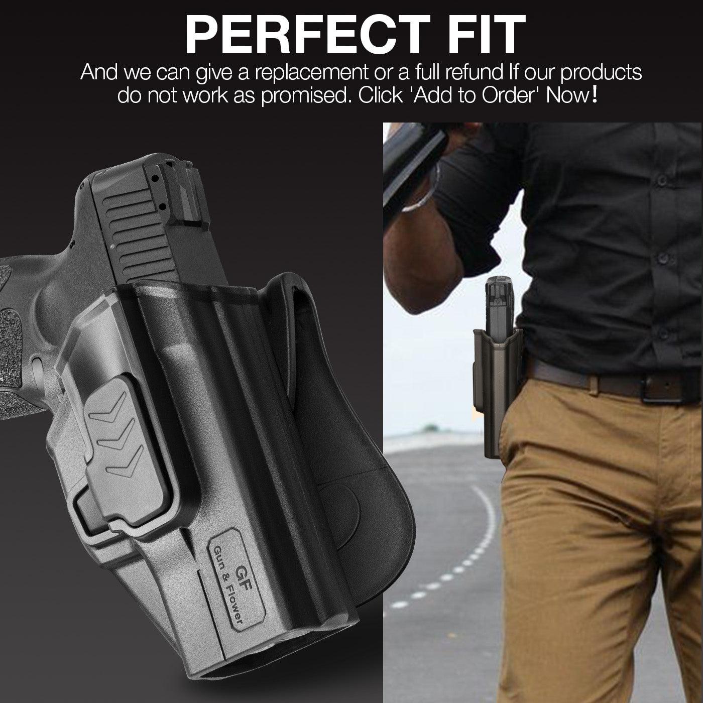 Taurus G2C/G3C OWB Polymer Holster With 1 pcs Paddle  and 1 pcs Molle Attachment Adapters | Gun & Flower