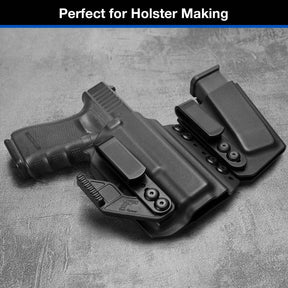 L-shape Holster Clips Grip Hook Fit 1.5'' & 1.75'' Belt - 5 Pre-Drilled Hole Tuckable Clip for Holster Knife Sheath Molle Webbing