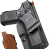 Glock 19/19X/23/32/45 Custom Leather Lined Kydex Holster IWB, Right Hand | Gun&Flower