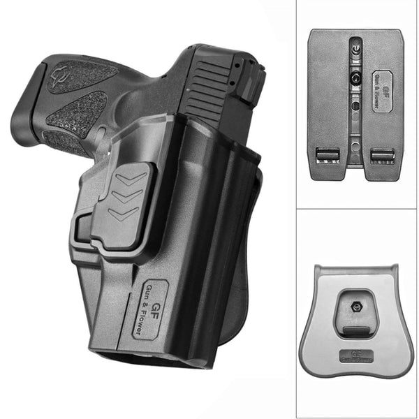 Taurus G2C/G3C OWB Polymer Holster With 1 pcs Paddle  and 1 pcs Molle Attachment Adapters | Gun & Flower