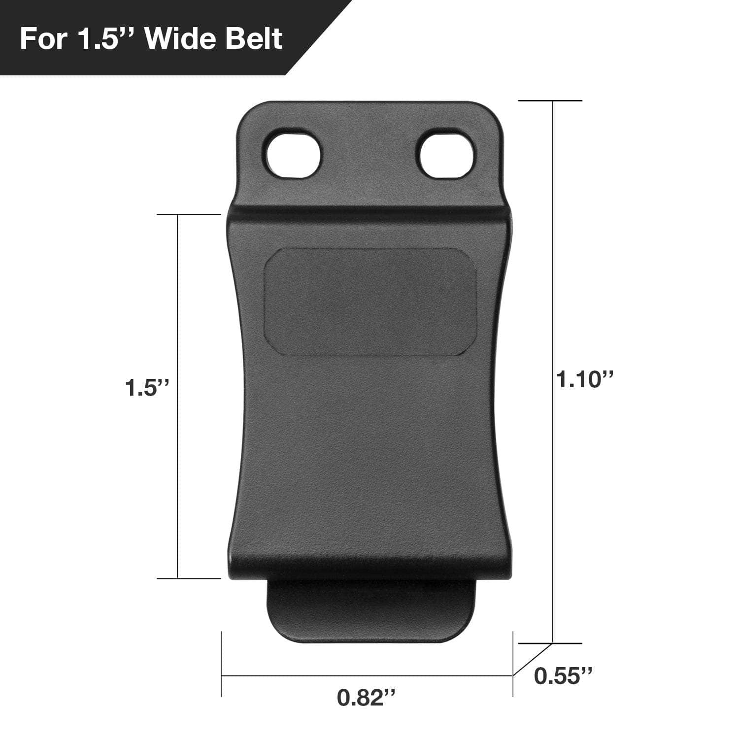 5-Pack 1.5/1.75 Inch Holster Belt Clip for IWB & OWB Sheath, Gun & Fl
