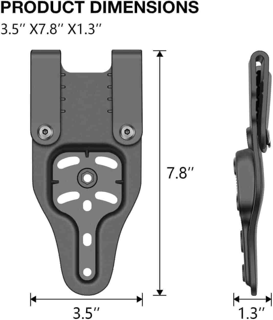 Gun & Flower Gun Holsters Universal Belt Loop - High Mid Low Ride丨Fit 1.5"-2.25" Belt Width