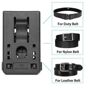 Gun & Flower Gun Holsters Universal Polymer Belt Clip for Holsters Magazine Pouches & Attachments