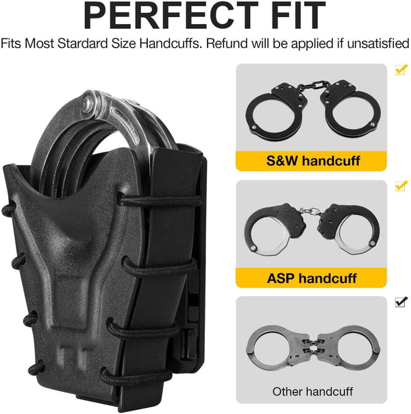 Gun & Flower Handcuff Case Kydex Handcuff Case/holster/holder fit 1.5
