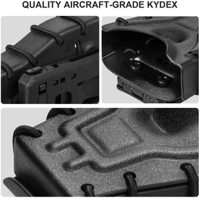 Gun & Flower Handcuff Case Kydex Handcuff Case/holster/holder fit 1.5" 1.75" 2.0 and 2.25'' Belt