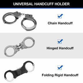 Gun & Flower Handcuff Case Kydex Universal Handcuff Case Fit ASP & Hinged Handcuff & Chain Handcuffs