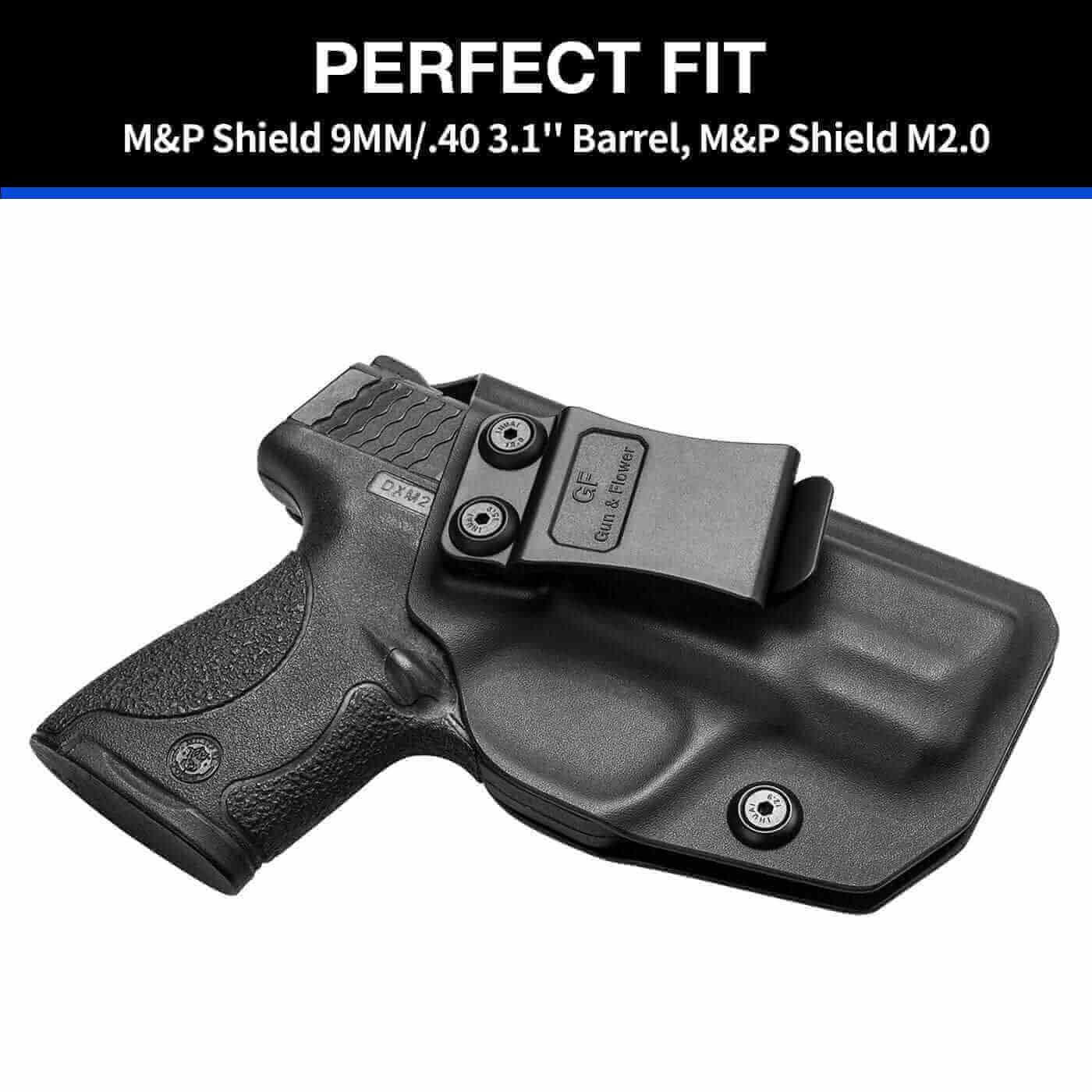 Gun & Flower IWB Kydex Holster Right Smith & Wesson M&P Shield 9mm/.40 S&W 3.1" IWB Kydex Holster