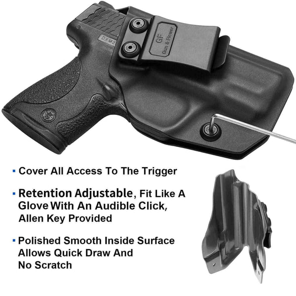 Gun & Flower IWB Kydex Holster Right Smith & Wesson M&P Shield 9mm/.40 S&W 3.1