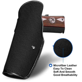 Gun & Flower IWB Leather Holster Right Universal IWB Leather Holsters for 1911 Series Pistols with 5’’ 4.25’’ 4’’ Barrel