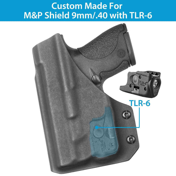 Gun & Flower IWB Light Holster Right Smith & Wesson M&P Shield 9 / .40 IWB Kydex Holster With TLR-6