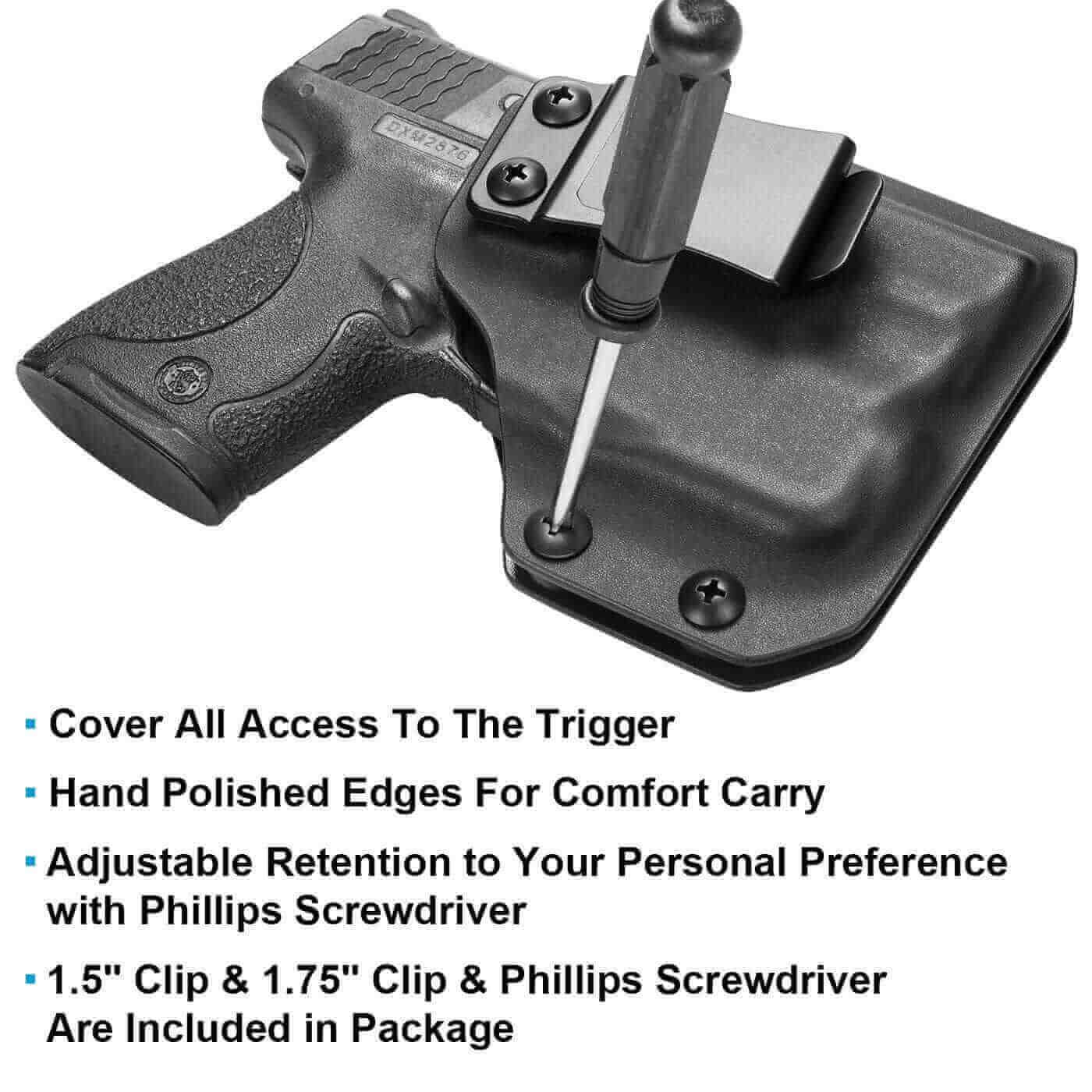 Gun & Flower IWB Light Holster Right Smith & Wesson M&P Shield 9 / .40 IWB Kydex Holster With TLR-6