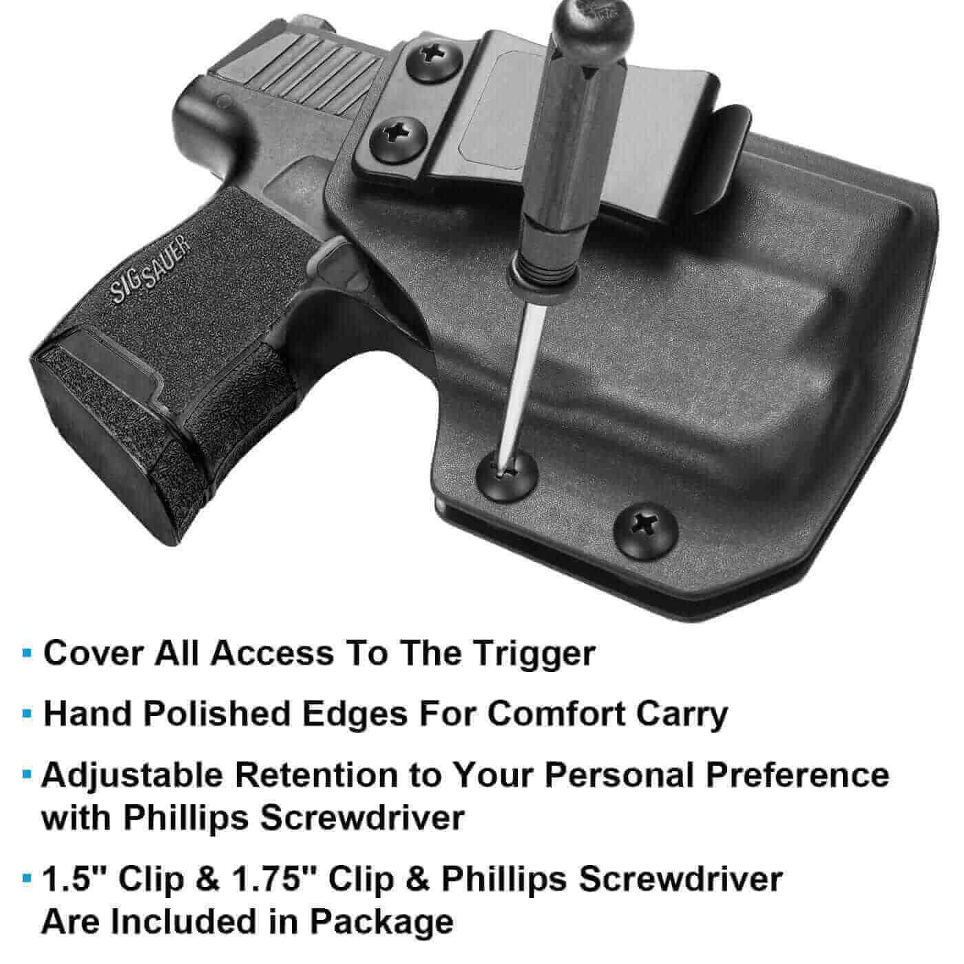 Gun & Flower IWB Light Holster Right Sig Sauer P365/P365 SAS Light Bearing IWB Kydex Holster with Streamlight TLR-6