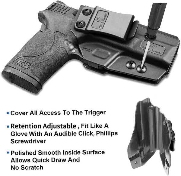 Gun & Flower IWB Polymer Holster Right Smith & Wesson M&P 380 Shield EZ IWB Polymer Holster