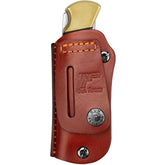 Buck 110 / 112 Ranger Folding Knife Leather Sheath, Retention Adjustable, Fit 1.5'' and 1.75'' Wide Belt | Gun & Flower - Gunflowerholsters