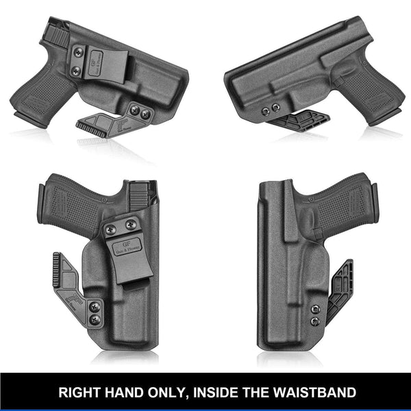 Gun & Flower Kydex IWB Holster Kydex Glock 19 19x 23 32 45 (Gen 5 4 3) Inside Waistband Carry Holster With Claw