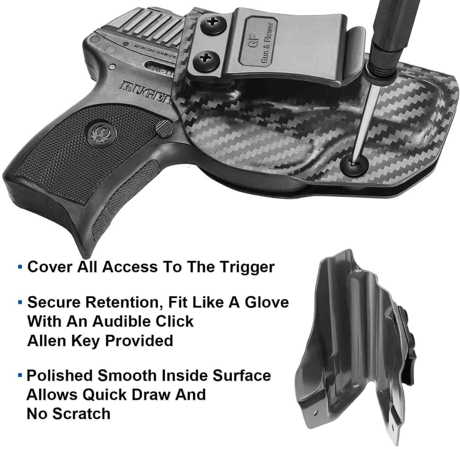 Concealed Carry Belt Gun Clip Holster for Taurus G2C/G3/G3C Ruger EC9/EC9S  Glock
