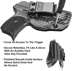 Gun & Flower Kydex IWB Holster Right Ruger LC9/LC9S/EC9/EC9S/LC380 Kydex IWB Carbon Fiber Holster