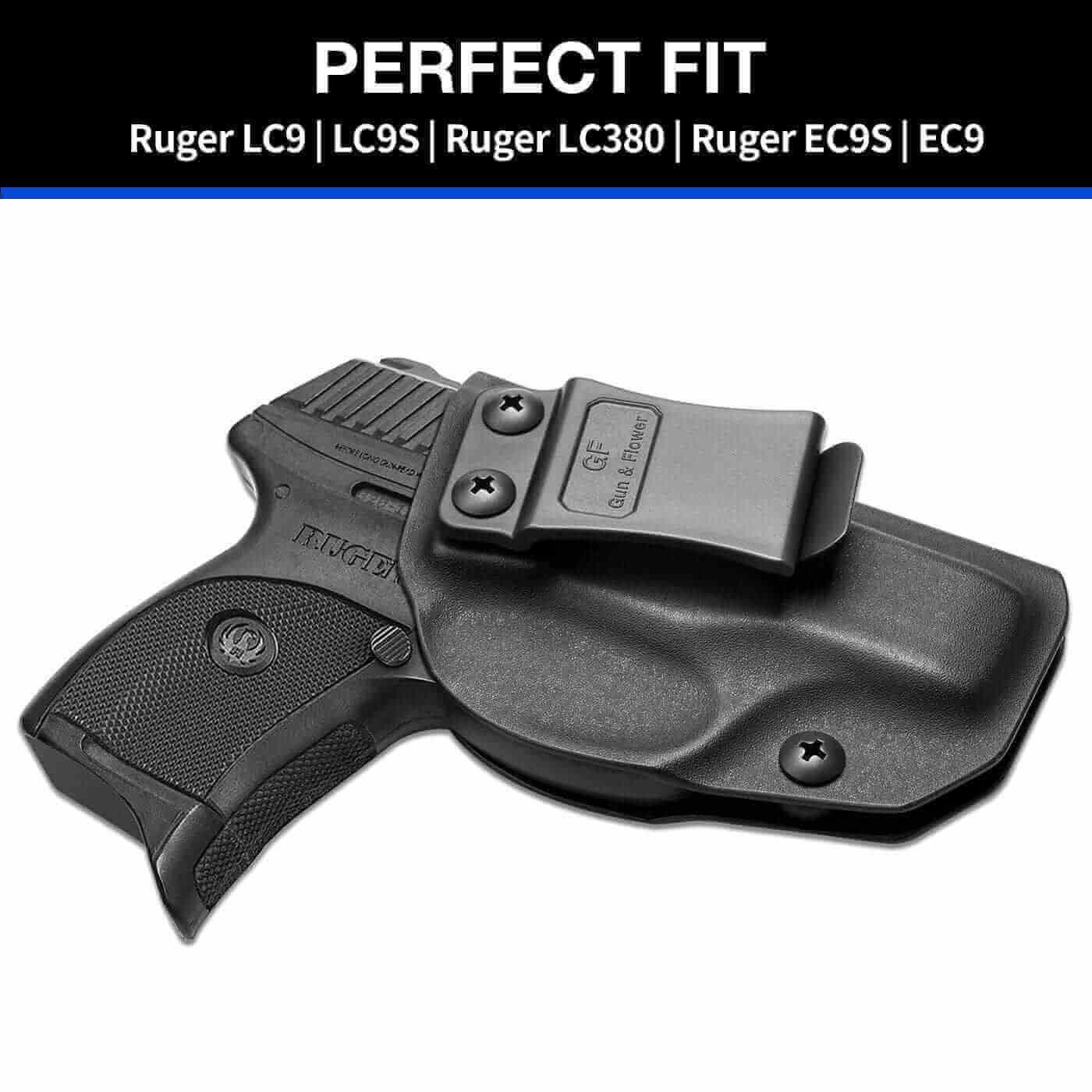 Gun & Flower Kydex IWB Holster Right Ruger LC9/LC9S/EC9/EC9S/LC380 Kydex IWB Holster