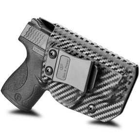 Gun & Flower Kydex IWB Holster Smith and Wesson M&P Shield 9mm Holster | Kydex IWB Carbon Fiber Holsters