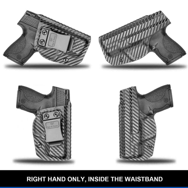 Gun & Flower Kydex IWB Holster Smith and Wesson M&P Shield 9mm Holster | Kydex IWB Carbon Fiber Holsters
