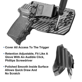 Gun & Flower Kydex IWB Holster SCCY 9mm CPX1 CPX2 Holster Inside Waistband Concealed Carry | Belt Clip for Pisto