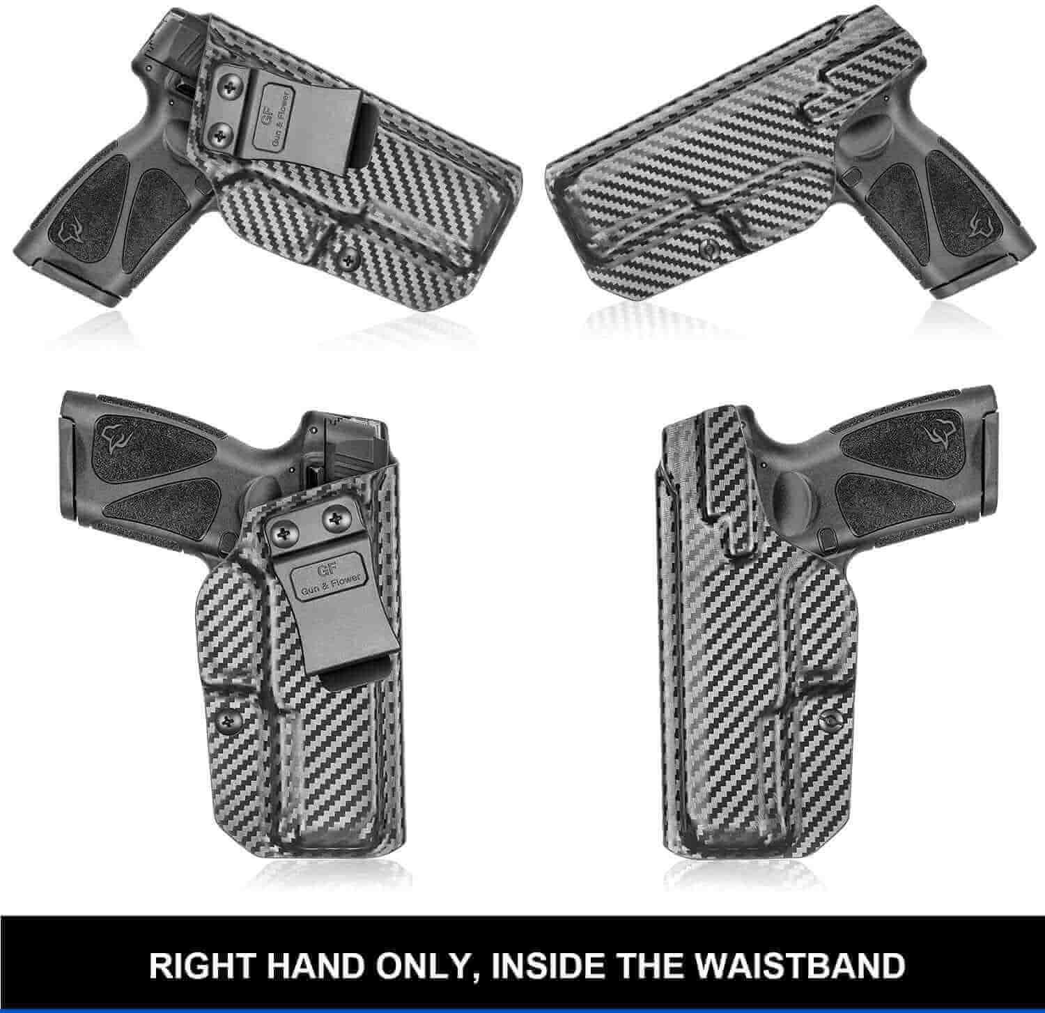 Gun & Flower Kydex IWB Holster Right Taurus G3 Carbon Fiber IWB Kydex Holster