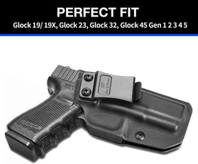 Gun & Flower Kydex IWB Holster Right Glock 19/19X/23/32/45(Gen 5/4/3) Kydex IWB Holster