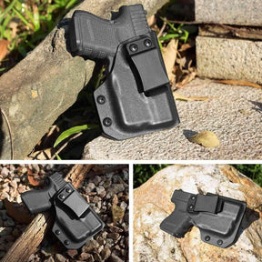 Gun & Flower Kydex IWB Holster with Gun Light Right Glock 26/27/28/33 Kydex IWB Holster with Weapon Light fits Streamlight TLR-6