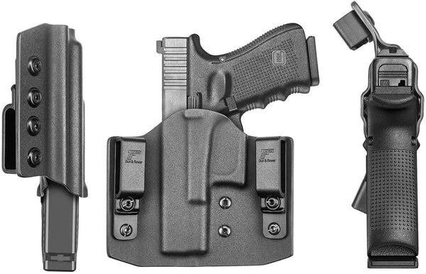 Gun & Flower Kydex OWB Holster Gun&Flower OWB Kydex Holster for Glock 17 Glock 19 Adjustable Retention