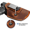 Gun & Flower Leather IWB Holster Right / Brown Glock 17/19/22/31/42/43/Taurus G2C G3C G3/M&P Shield/Hellcat XDM 40/P320 P365/Two to Fit Most Full Size Universal IWB Brown Leather Holsters