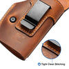 Gun & Flower Leather IWB Holster Right / Brown Glock 17/19/22/31/42/43/Taurus G2C G3C G3/M&P Shield/Hellcat XDM 40/P320 P365/Two to Fit Most Full Size Universal IWB Brown Leather Holsters