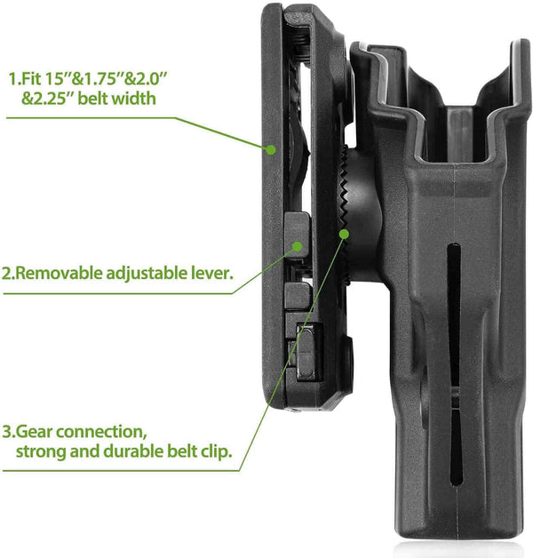 Gun & Flower OWB Clip Polymer Holster Right Smith & Wesson M&P Shield 9mm M2.0 OWB Fast Draw Polymer Holster