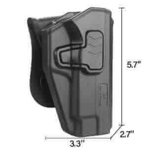 Gun & Flower OWB Paddle Polymer Holster Sig Sauer P226 OWB Polymer Paddle Holster Right Hand Black