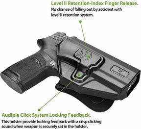 Gun & Flower OWB Paddle Polymer Holster Right Sig Sauer P320 Compact M18 OWB Paddle Polymer Holster