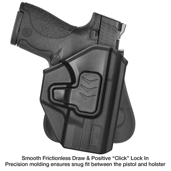 Gun & Flower OWB Paddle Polymer Holster Right Smith & Wesson M&P Shield 9/.40 M2.0 OWB Polymer Paddle Holster