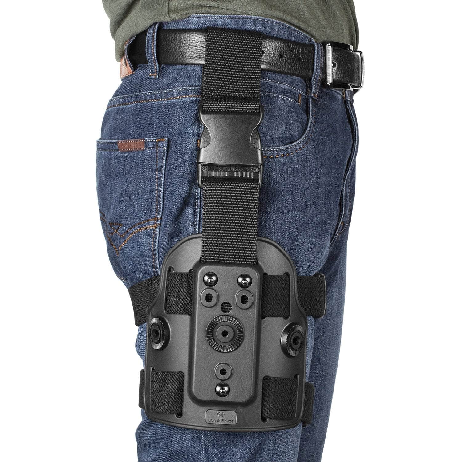 Adjustable Combat Holster Tactical Drop Leg Platform Right Thigh Holster  Holder