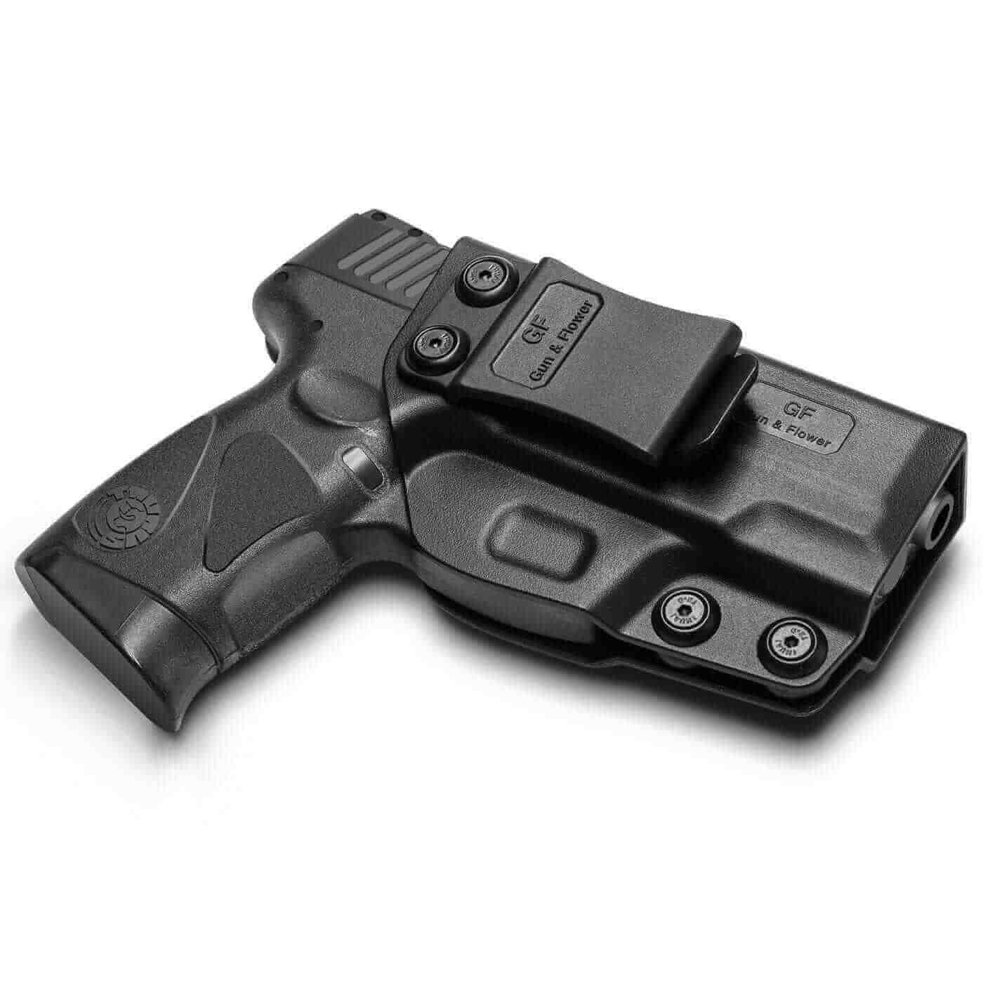 Gun & Flower Polymer IWB Holster Right Taurus G2C/G3C/Taurus Millennium G2 PT111/PT140 IWB Polymer Holster in Black