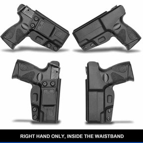 Gun & Flower Polymer IWB Holster Right Taurus G2C/G3C/Taurus Millennium G2 PT111/PT140 IWB Polymer Holster in Black