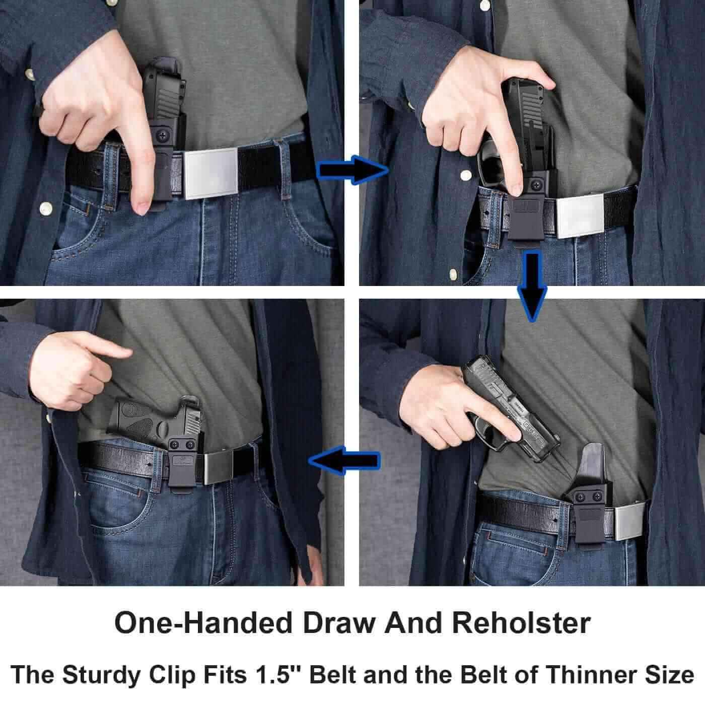Ace Case IWB Tuckable Holster For Taurus PT22 – Made In USA, Leather Or Suede