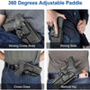 Gun & Flower Polymer OWB Holster Right Glock 17 31 (Gen1-5) Glock 22 (Gen1-4) Polymer OWB Paddle Holster