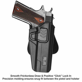 Universal OWB Paddle Polymer Holster for 1911 Series Pistols - polymerholster