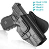 Gun & Flower Polymer OWB Holster Right Glock 19/19X/23/32/44/45 (Gen3-5) Polymer OWB Paddle Holster