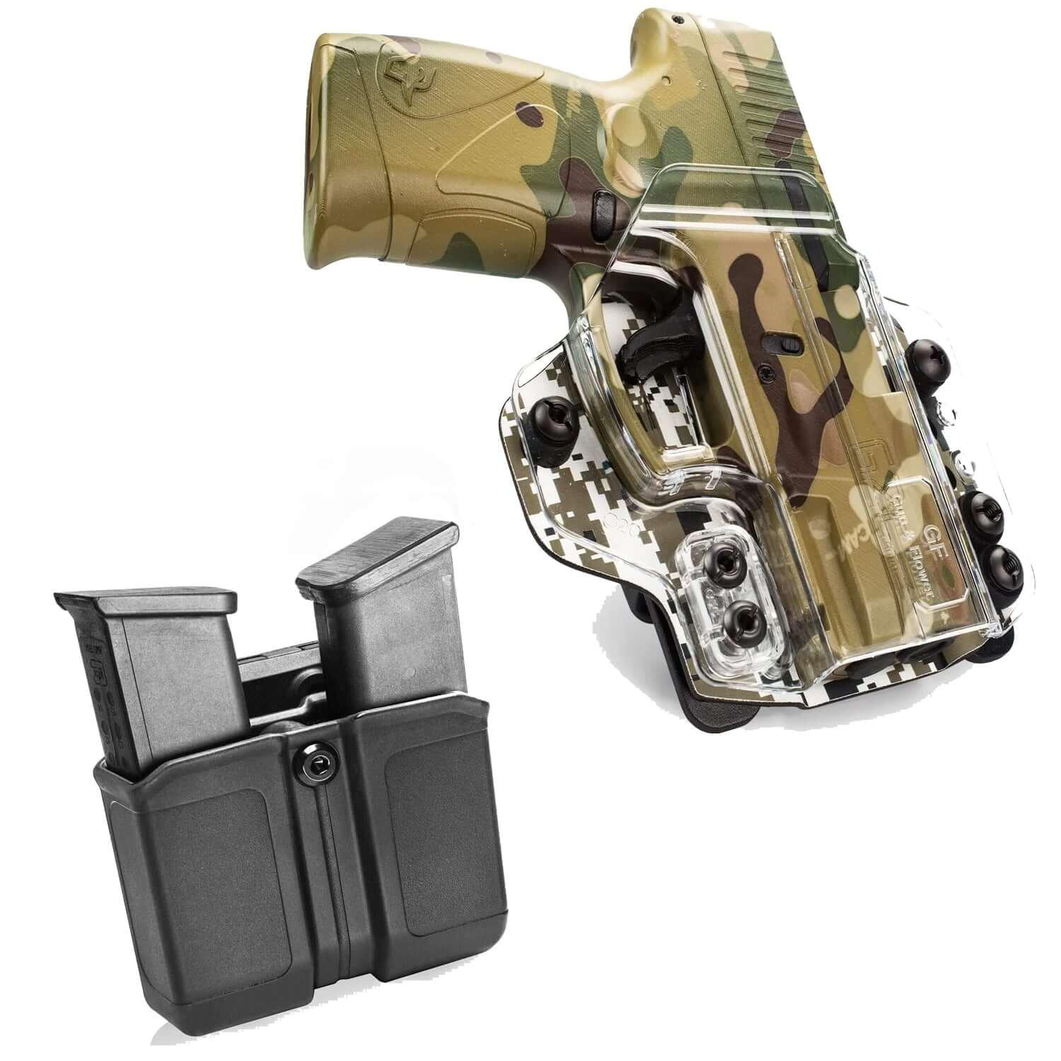 IWB&OWB Convertible Clear Polymer Holster Camouflage Printing for Taurus G3C/G2C/Millennium G2 PT111/PT140